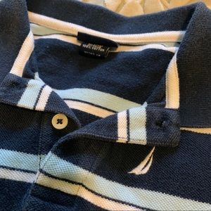 STRIPED BOYS POLO NAUTICA BUTTON DOWN SHORT SLEEVE